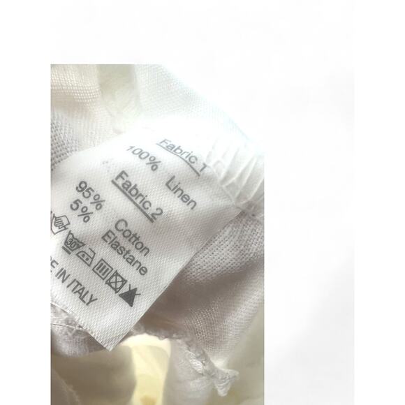 Inizio Italy L Sleeveless Tunic Dress Top Pure 100% Linen Cowl Neck Knee Length - Picture 6 of 6